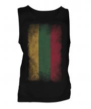 Lithuania Faded Flag Mens Vest
