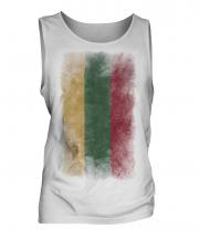 Lithuania Faded Flag Mens Vest