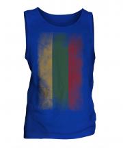 Lithuania Faded Flag Mens Vest