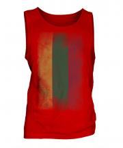 Lithuania Faded Flag Mens Vest
