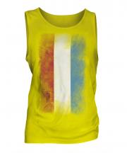 Luxembourg Faded Flag Mens Vest