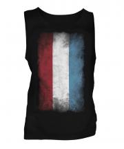 Luxembourg Faded Flag Mens Vest
