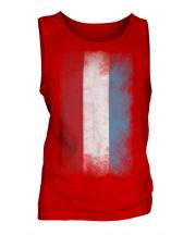 Luxembourg Faded Flag Mens Vest