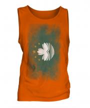 Macau Faded Flag Mens Vest