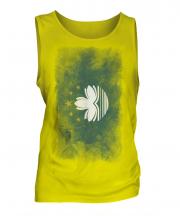 Macau Faded Flag Mens Vest