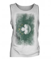 Macau Faded Flag Mens Vest