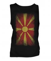 Macedonia Faded Flag Mens Vest