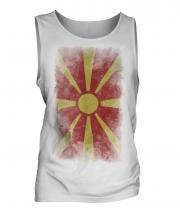 Macedonia Faded Flag Mens Vest