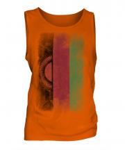 Malawi Faded Flag Mens Vest