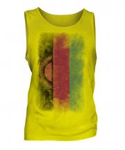 Malawi Faded Flag Mens Vest