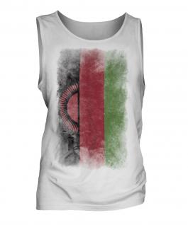 Malawi Faded Flag Mens Vest