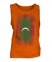 Maldives Faded Flag Mens Vest