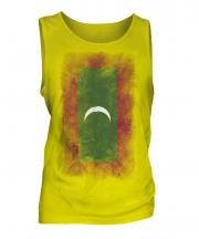 Maldives Faded Flag Mens Vest