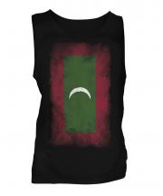 Maldives Faded Flag Mens Vest