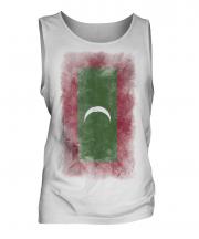 Maldives Faded Flag Mens Vest