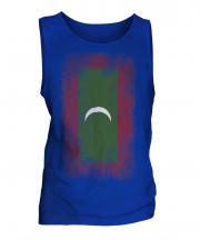 Maldives Faded Flag Mens Vest