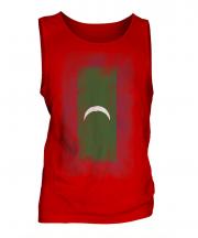 Maldives Faded Flag Mens Vest
