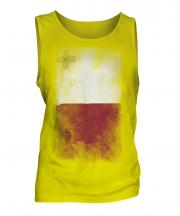 Malta Faded Flag Mens Vest