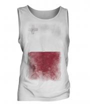 Malta Faded Flag Mens Vest