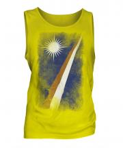 Marshall Islands Faded Flag Mens Vest