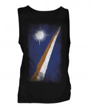 Marshall Islands Faded Flag Mens Vest