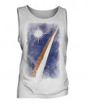 Marshall Islands Faded Flag Mens Vest