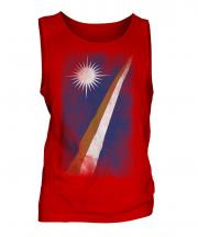 Marshall Islands Faded Flag Mens Vest