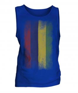 Mauritius Faded Flag Mens Vest