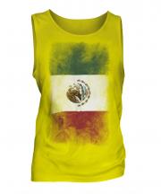 Mexico Faded Flag Mens Vest