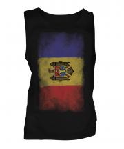 Moldova Faded Flag Mens Vest