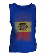 Moldova Faded Flag Mens Vest