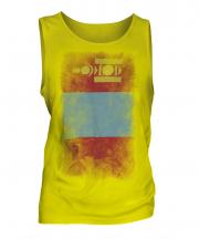 Mongolia Faded Flag Mens Vest