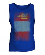 Mongolia Faded Flag Mens Vest