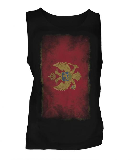 Montenegro Faded Flag Mens Vest