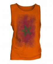Morocco Faded Flag Mens Vest