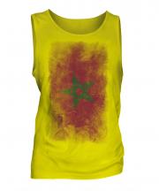 Morocco Faded Flag Mens Vest