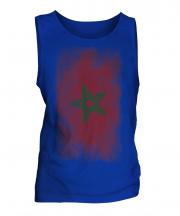 Morocco Faded Flag Mens Vest
