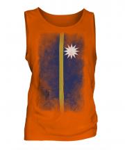 Nauru Faded Flag Mens Vest