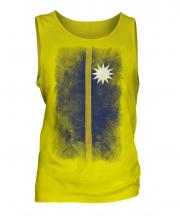 Nauru Faded Flag Mens Vest