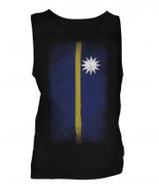 Nauru Faded Flag Mens Vest