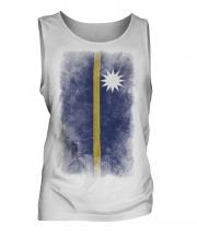 Nauru Faded Flag Mens Vest