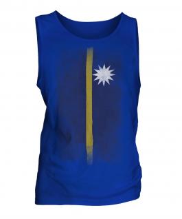 Nauru Faded Flag Mens Vest