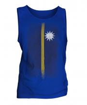 Nauru Faded Flag Mens Vest
