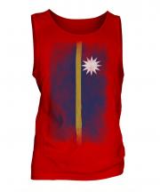 Nauru Faded Flag Mens Vest