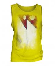 Nepal Faded Flag Mens Vest