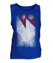 Nepal Faded Flag Mens Vest