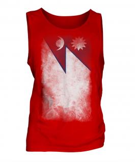 Nepal Faded Flag Mens Vest