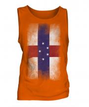 Netherlands Antilles Faded Flag Mens Vest