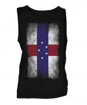 Netherlands Antilles Faded Flag Mens Vest