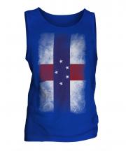 Netherlands Antilles Faded Flag Mens Vest